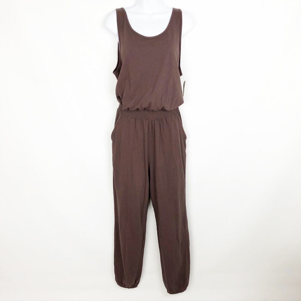 Aerie Womens Jumpsuit Small Purple Cotton Scoop Neck Sleeeless Tapered Leg NWT